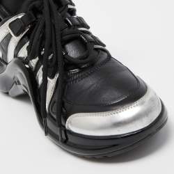 Louis Vuitton Black/Silver Leather Archlight Sneakers Size 38