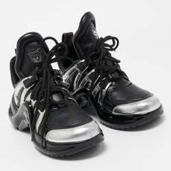 Louis Vuitton Black/Silver Leather Archlight Sneakers Size 38
