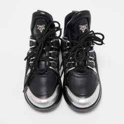 Louis Vuitton Black/Silver Leather Archlight Sneakers Size 38