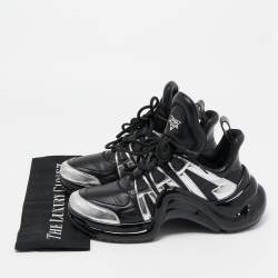 Louis Vuitton Black/Silver Leather Archlight Sneakers Size 38