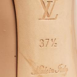 Pre Owned Louis Vuitton Beige Patent Fiance Pumps Size 37.5