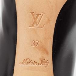 Pre Owned Louis Vuitton Black Leather Embellished Pointed Toe Pumps Size 37