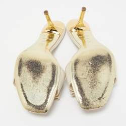 Louis Vuitton Cream Canvas Love Bow Slide Sandals Size 37.5