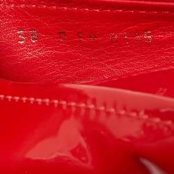 مملوكة مسبقًا Louis Vuitton Red Patent Leather Oxford Ballet Flats Size 38