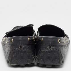 Pre Owned Louis Vuitton Black Leather Gloria Loafers Size 39