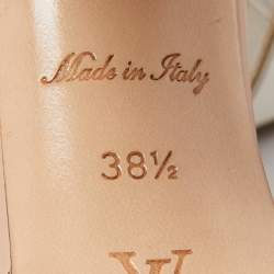مملوكة مسبقًا Louis Vuitton Tricolor Leather and Monogram Canvas Double Strap Sandals Size 38.5