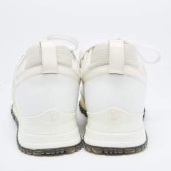 Louis Vuitton White Leather and Mesh Run Away Sneakers Size 35