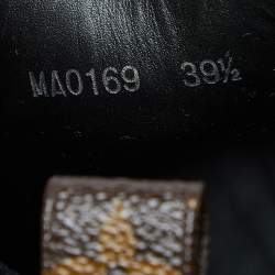 Louis Vuitton Black Suede and Monogram Canvas Laureate Desert Boots Size 39.5