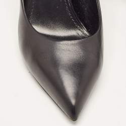 Pre Owned Louis Vuitton Black/Brown Monogram Canvas and Leather Matchmake Pumps Size 39.5