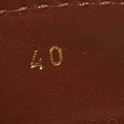 Pre Owned Louis Vuitton Brown Leather Monte Carlo Loafers Size 40