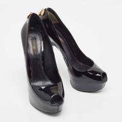 Louis Vuitton Black Patent Leather Oh Really! Pumps Size 37.5