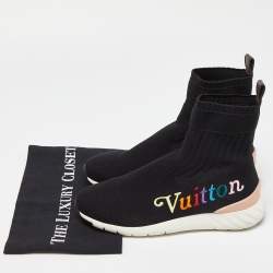 Pre Owned حذاء رياضي لوي فيتون أفتر جام قماش تريكو أسود بعنق طويل مقاس 37.5