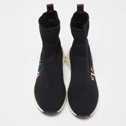 Pre Owned حذاء رياضي لوي فيتون أفتر جام قماش تريكو أسود بعنق طويل مقاس 37.5