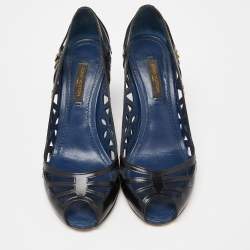 Pre Owned Louis vuitton Black Leather Strappy Pumps Size 35