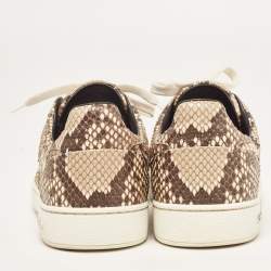 Louis Vuitton Brown Python Leather Frontrow  Sneakers Size 38
