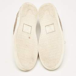 Louis Vuitton Brown Python Leather Frontrow  Sneakers Size 38