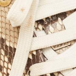 Louis Vuitton Brown Python Leather Frontrow  Sneakers Size 38