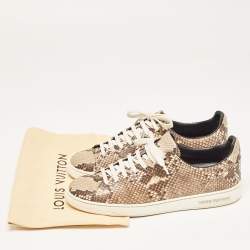 Louis Vuitton Brown Python Leather Frontrow  Sneakers Size 38