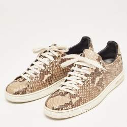 Louis Vuitton Brown Python Leather Frontrow  Sneakers Size 38
