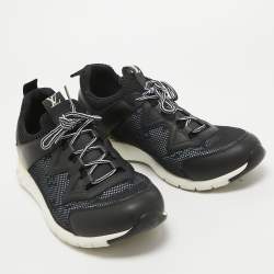 Louis Vuitton Black Mesh and Leather Aftergame Sneakers Size 40