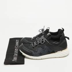 Louis Vuitton Black Mesh and Leather Aftergame Sneakers Size 40