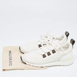 Louis Vuitton White Knit Fabric Aftergame Low Top Sneakers Size 39