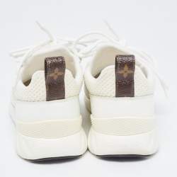 Louis Vuitton White Knit Fabric Aftergame Low Top Sneakers Size 39