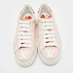 Louis Vuitton Pink Monogram Canvas Time Out Sneakers Size 40 