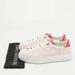 Louis Vuitton Pink Monogram Canvas Time Out Sneakers Size 40 