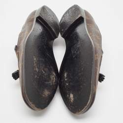 Pre Owned Louis Vuitton Brown Monogram Canvas Society Loafers Size 40