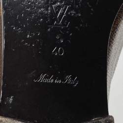 Pre Owned Louis Vuitton Brown Monogram Canvas Society Loafers Size 40