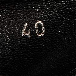 Louis Vuitton Black Glitter Suede Chain Fringe Details Loafers Size 40