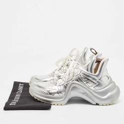 Louis Vuitton Silver Leather Archlight  Sneakers Size 40