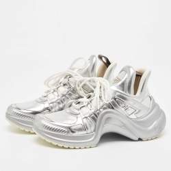 Louis Vuitton Silver Leather Archlight  Sneakers Size 40