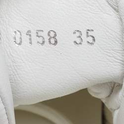 Pre Owned Louis Vuitton White Nylon and Monogram Canvas Archlight Sneakers Size 35