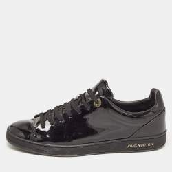Louis Vuitton Black Patent and Leather Frontrow Sneakers Size 41