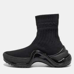 Louis Vuitton Black Knit Fabric Archlight High Top Sneakers Size 38