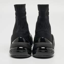 Louis Vuitton Black Knit Fabric Archlight High Top Sneakers Size 38