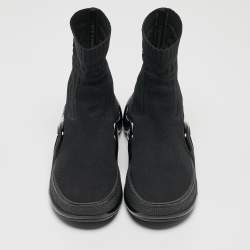 Louis Vuitton Black Knit Fabric Archlight High Top Sneakers Size 38