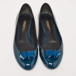 Louis Vuitton Two Tone Patent Dice Ballet Flats Size 35.5