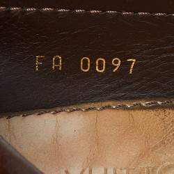 Pre Owned Louis Vuitton Brown Leather Oxford Loafers Size 39