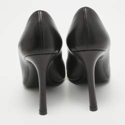 Louis Vuitton Brown/Black Monogram Canvas and Leather Pointed Toe Pumps Size 38.5