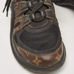 Louis Vuitton Black/Brown Mesh and Monogram Canvas Archlight Sneakers Size 39