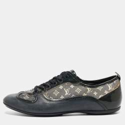 Louis Vuitton Tricolor Leather and Monogram Canvas Low Top Sneakers Size 37