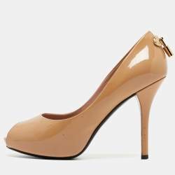 Louis Vuitton Beige Patent Leather Oh Really! Pumps Size 36