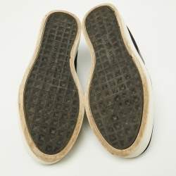 Louis Vuitton Black Patent and Leather Catwalk Sneakers Size 38.5