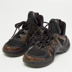 Louis Vuitton Brown Monogram Canvas and Mesh Archlight Sneakers Size 37.5