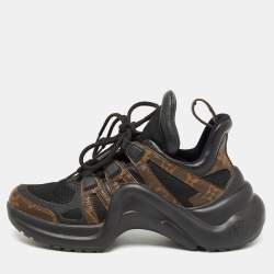 Louis Vuitton Brown Monogram Canvas and Mesh Archlight Sneakers Size 37.5