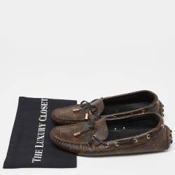 Pre Owned Louis Vuitton Monogram Canvas Gloria Flat Loafers Size 39