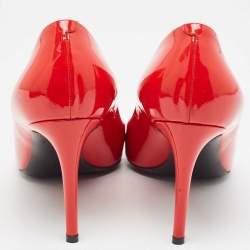 Pre Owned حذاء كعب عالي لوي فيتون بيتي جلد أسود لامع مقاس 36